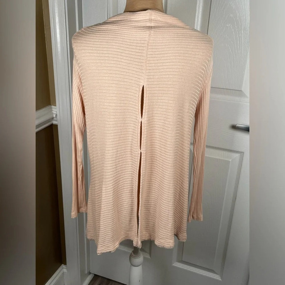 Free People We the Free Lover Rib Thermal Top Women's Small Pink Sweater Coastal - Picture 7 of 9